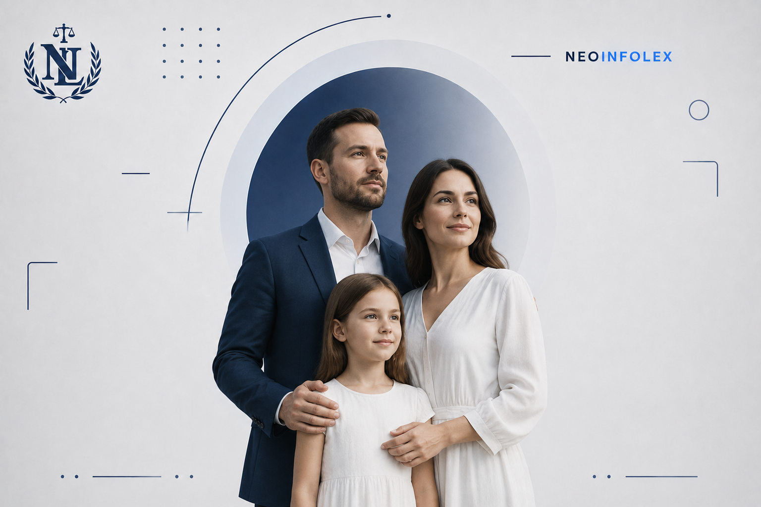 Element vizual abstract pentru serviciul de dreptul familiei NeoInfolex