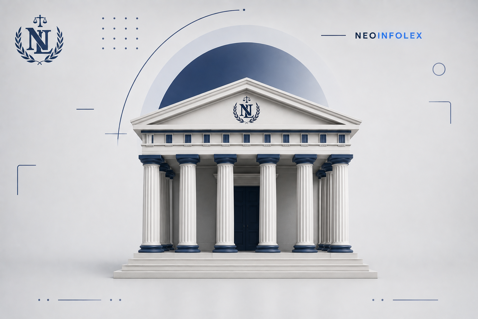 Element vizual abstract pentru serviciul privind autoritățile publice NeoInfolex